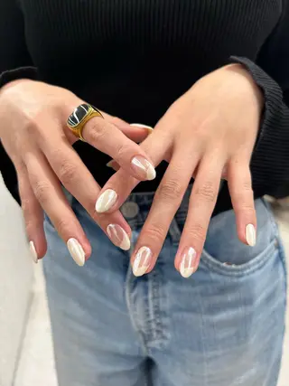 ネイル 韓国ネイル🤍 イワサキ　リコ🍒のネイルデザイン