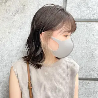 ミディアム カラー ヘアアレンジ MiU所属・韓国×髪質改善×美髪 縮毛矯正×レイヤーのヘアスタイル