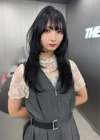 ロング カラー Sea Shinjuku所属・ハッシュカット/ 韓国レイヤーTERUのヘアスタイル