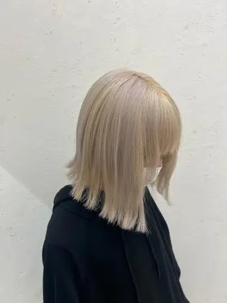 ミディアム カラー 太白区白髪ぼかし/ ボブカット/千葉達人のヘアスタイル