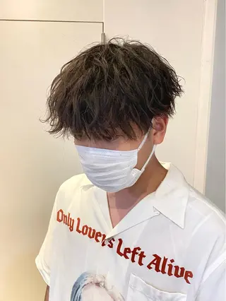 ショート パーマ メンズ JINKIメンズ特化 メンズカットパーマのヘアスタイル