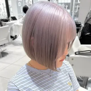 ミディアム カラー ハイトーン×推し カラー💫Miyuのヘアスタイル