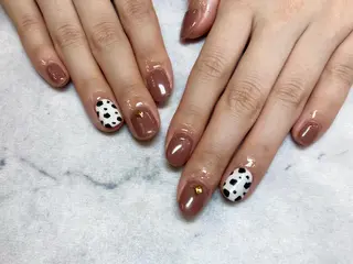 ネイル ネイルリボン 受付スタッフのネイルデザイン
