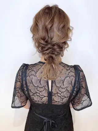 セミロング カラー ヘアアレンジ 縞田 健一のヘアスタイル