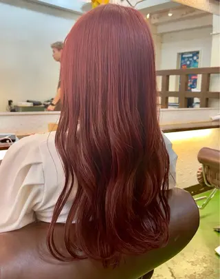 ミディアム カラー 透明感/血色カラー/ 似合せレイヤー/ゆいのヘアスタイル