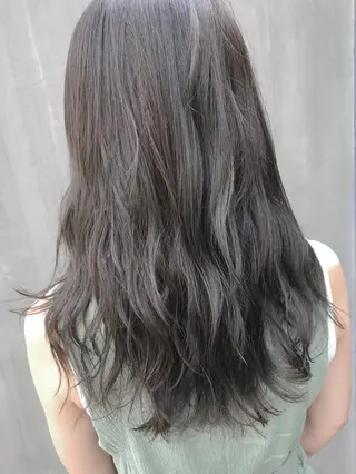 セミロング カラー 赤み消し韓国ヘア レイヤー縮毛🤍渡邉のヘアスタイル