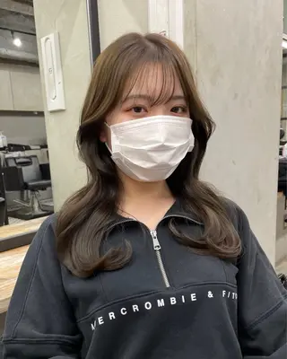 ロング カラー 新宿/韓国ヘア/ 髪質改善ストレートのヘアスタイル