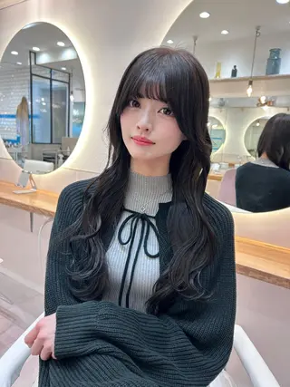 ロング ボブ/レイヤーボブ/ 髪質改善/梶川 夏季のヘアスタイル