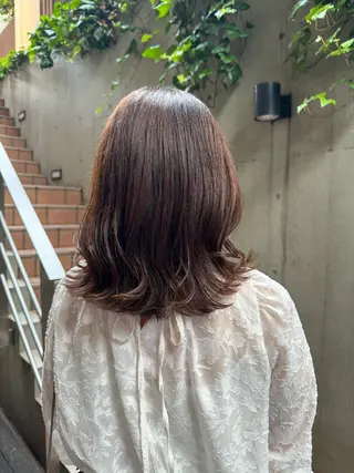 ミディアム コテ巻き風/ボブ パーマ🌼杉田 萌恵のヘアスタイル