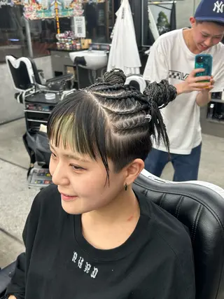 セミロング ヘアアレンジ 藤田 希羅のヘアスタイル
