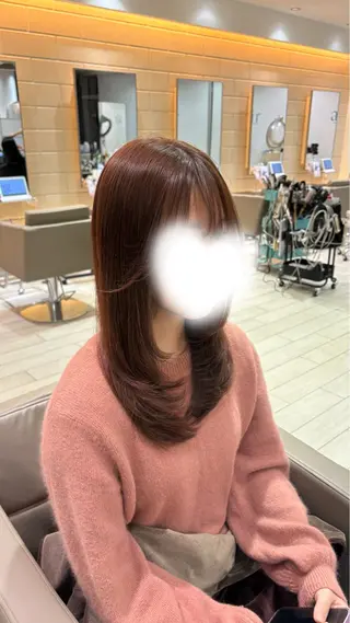セミロング 土田 アキナのヘアスタイル
