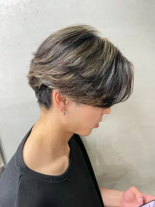 ショート カラー パーマ ヘアアレンジ メンズ 亀井隆汰/メンズ専門 パーマ特化美容師のヘアスタイル