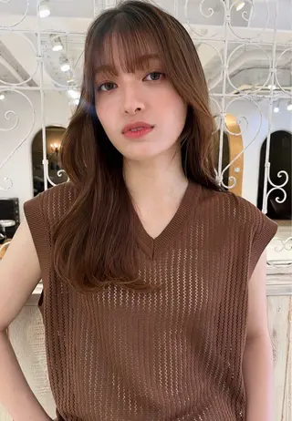 ロング カラー 【韓国ヘア×透明感 カラー】笹谷 莉未のヘアスタイル