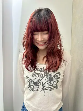 セミロング ハイトーン/レイヤー nail 百咲💌のヘアスタイル