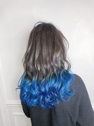 セミロング カラー メンズ特化/パーマ/ 骨格矯正カット/真人のヘアスタイル