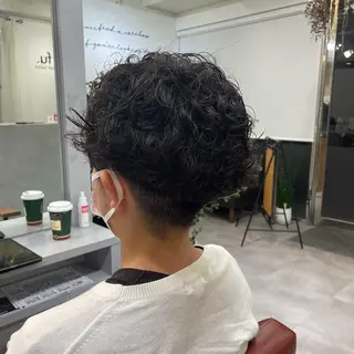 ショート パーマ メンズ monami 山本華菜のヘアスタイル