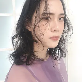 ミディアム パーマ ヘアアレンジ ネイル マツエク・マツパ ニシダヒカリ🌙 髪質改善×似合わせのヘアスタイル