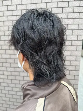 ミディアム パーマ メンズ パーマ/ハイトーン /吉田眞のヘアスタイル