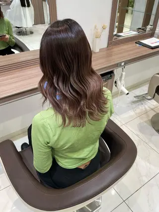 ミディアム カラー 菊池 遼/透明感 /韓国レイヤー/艶感のヘアスタイル