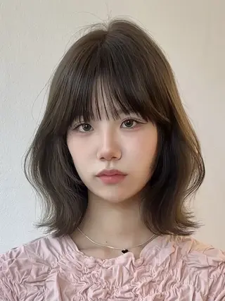 カラー ショート 髪質改善/韓国ヘア /透明感カラー🧸のヘアスタイル