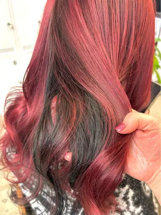 セミロング カラー ヘアアレンジ 🎀暖色カラー🎀 ♡yurika♡のヘアスタイル