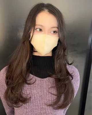 セミロング カラー 【髪質再整&黄砂除去 カラー】⚜️ぐっちのヘアスタイル