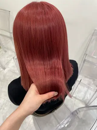 ミディアム カラー ヘアアレンジ 韓国レイヤーカット /韓国トレンドカラーのヘアスタイル