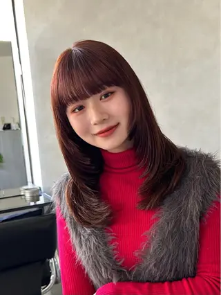 ミディアム カラー ❤️ショートカット ・顔周りカット❤️のヘアスタイル