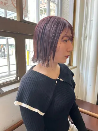 ショート 艶髪color💎髪 質改善ストレート大吉のヘアスタイル