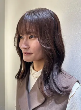 セミロング 骨格診断/似合わせ カットあさみななこのヘアスタイル