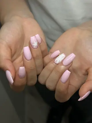 ネイル Haluca 長さ出し🍀のネイルデザイン