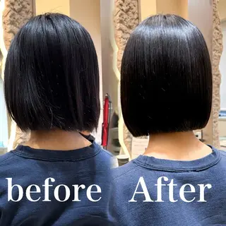 ミディアム ❣️縮毛矯正/ボブ /韓国/社のヘアスタイル