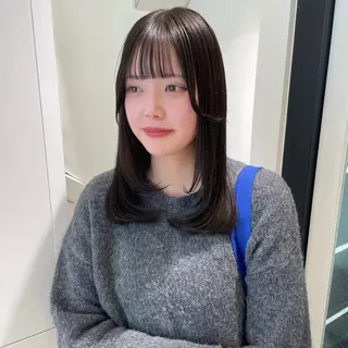 セミロング カラー Parve Mix /頓宮 稚愛🤍のヘアスタイル