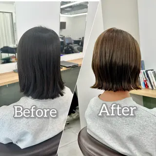 ミディアム カラー ブリーチなし/レイヤ ー特化🌈Tommyのヘアスタイル