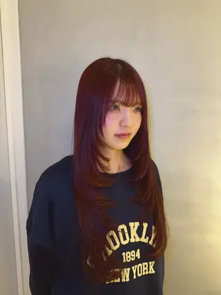 ロング カラー 透明感カラー🩶韓国 ヘア🩶ワカナのヘアスタイル