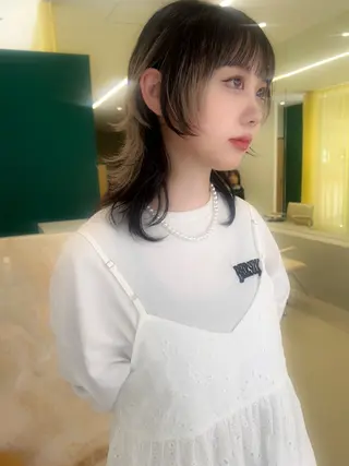 ミディアム M Hair Salon所属・淀屋橋レイヤーパーマ ハッシュ/ASARIのヘアスタイル