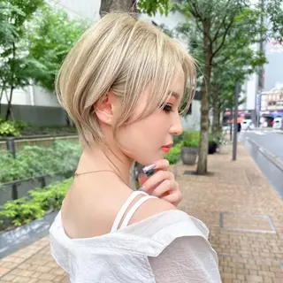 ショート カラー ブリーチなし/暖色/ 透明感/ririkaのヘアスタイル