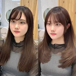 ミディアム レイヤーカット/ 顔まわり/アオイのヘアスタイル