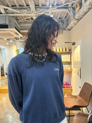 ミディアム パーマ 林　蓮／レイヤー /透明感カラーのヘアスタイル