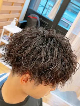 ショート パーマ メンズ 【木場✂️理容室】 メンズ清潔感カットのヘアスタイル