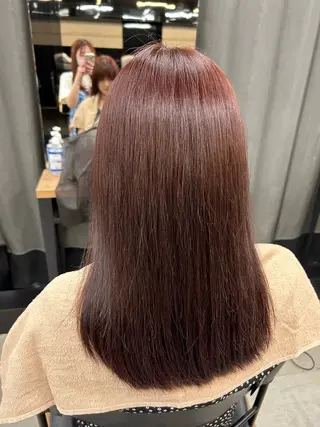 セミロング 女性らしいモテヘア 韓国ヘアhikariのヘアスタイル