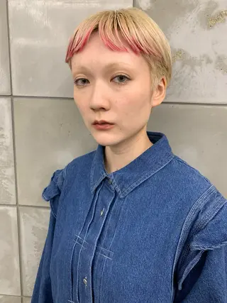 ショート カラー hair design　rapt.所属・原田 穂真のヘアスタイル