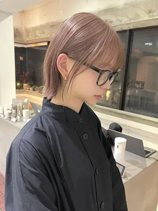 ミディアム カラー パーマ ヘアアレンジ メンズ ハイトーン/レイヤー 🌸さくらのヘアスタイル