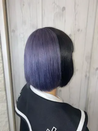 ミディアム ゆぴ☾‪/推しカラー /ハイトーンのヘアスタイル