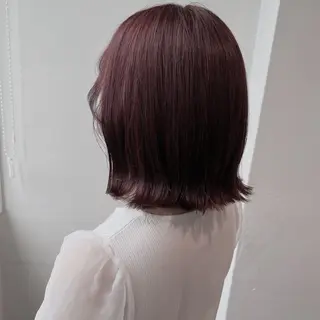 ミディアム カラー 𓏸レイヤー髪質改善 透けカラーカノン🫧のヘアスタイル