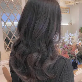 ロング カラー 川井麻由🎀アイドル 量産🎀ピンクカラーのヘアスタイル