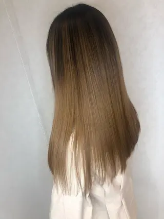 ロング カラー ムトウセイマ/艶髪 /艶ケアWブリーチのヘアスタイル