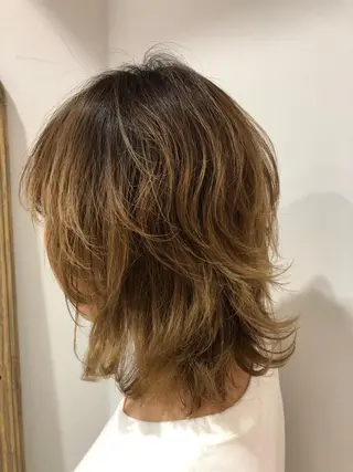 ミディアム カラー CEINE【セーヌ】 三軒茶屋のヘアスタイル