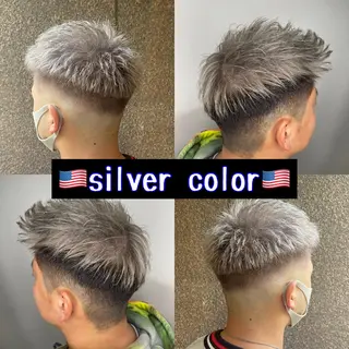 カラー メンズ Le'a所属・渋谷/フェード/ 國分 翔のヘアスタイル