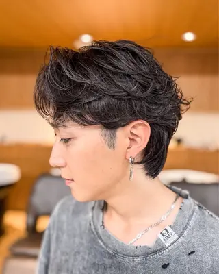 ショート パーマ メンズ 毛流れパーマ/ 柏/メンズ/ ハルキのヘアスタイル